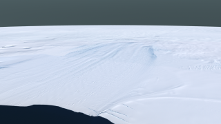 This is the Pine Island Glacier which is a broad glacier flowing WNW along the south side of the Hudson Mountains into Pine Island Bay, Amundsen Sea.