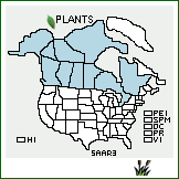 Distribution of Salix arbusculoides Andersson. . 