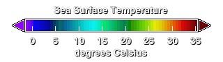 Legend for the sea surface temperature measurements.