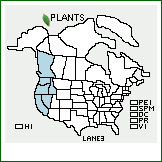 Distribution of Lathyrus nevadensis S. Watson. . 