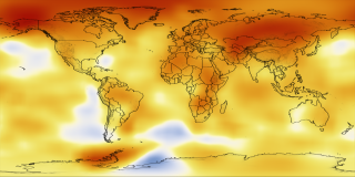 This image is a five year global temperature average from 2001 to 2005.