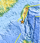 Small map showing earthquake