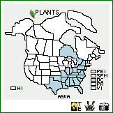 Distribution of Asclepias variegata L.. . Image Available. 