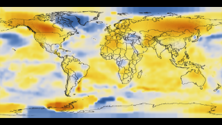 Global Temperature Anomalies averaged from 1986 to 1990.
