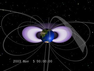 After the storm, the radiation belts are filled with particles and much closer to the Earth.