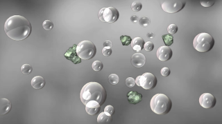 Animation of ocean salt acting as cloud condensation nuclei.