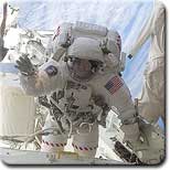 IMAGE: Astronaut Paul Richards during space walk.