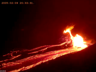 Mixed standard definition USGS volcano footage.