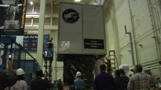 On February 11, 2008, after months of assembly and testing by engineers at NASA's Goddard Space Flight Center, the Lunar Reconnaissance Orbiter (LRO) spacecraft was cased up and loaded on a truck bound for Kennedy Space Center to be prepared for launch.