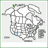 Distribution of Erigeron arisolius G.L. Nesom. . 