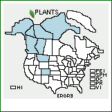 Distribution of Erigeron grandiflorus Hook.. . 