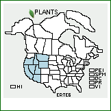 Distribution of Erigeron tener (A. Gray) A. Gray. . 