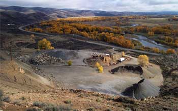 Photo of an aggregate mining operation at Curecanti NRA