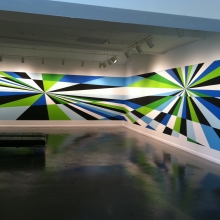 FLYAWAY, 7 x 56 ft, Acrylic wall painting, 2012, Photo: Beth Schaller