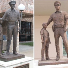 The two statues, now BOTH by Bob Pack