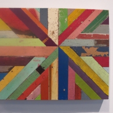 Patrick Renner, Sunburst, 2012. Found painted wood and polyurethane.