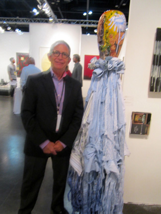Duane Reed and a sculpture by Michael Lucero.  By the way Mr. Reed, I love the whole Leaning Tower of Pisa look you got going on there.