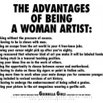 The Guerrilla Girls, "The Advantages of Being a Woman Artist," 1998, poster