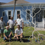‘Tis the Season for Shiny Trees: Surls’ White Walking Flower Installed at Rockport Art Center