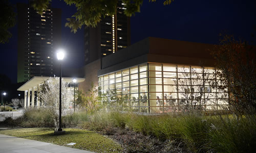 photo of the TWU Fitness & Recreation Center on the Denton campus