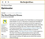 Thumbnail photo of the Web site where one of the winning op-ed pieces was published.