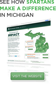 See how Spartans make a difference in Michigan - Visit the website