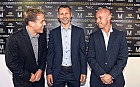 Phil Neville, Ryan Giggs and Nicky Butt at the Soccerex Global Convention in Manchester