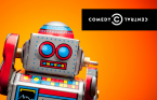 small promo Comedy Central The Colbert Nation with vintage tin robot