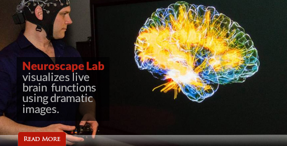 Neuroscape Lab visualizes live brain functions using dramatic images.