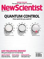 Cover of latest issue of New Scientist magazine