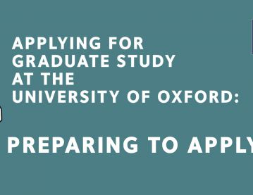 Graduate applications to Oxford: Preparing to apply