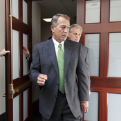House Speaker John Boehner, R-Ohio, on Capitol Hill on Thursday. Boehner says Congress stands ready to work with the president on the threat from Islamic State militants.