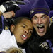 Ray Rice, center, celebrating with fans after the Ravens defeated the Patriots in the A.F.C. championship game in January 2013.