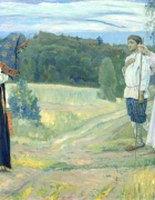 The Wayfarer by Mikhail Nesterov (1921). © This artwork is in the public domain.