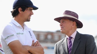 Alastair Cook and Geoffrey Boycot