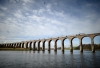 A train crosses the Royal Border Bridge in Berwick-upon-Tweed