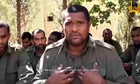 A still from the video released by Islamist militants shows UN peacekeepers from Fiji held captive i