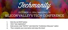 As a thank you to our followers, we're offering a limited number of free tickets to the Techmanity conference in Silicon Valley on Oct. 1 & 2. Get yours before they're gone! http://f-st.co/kPpiajQ