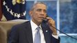 President Obama speaks on the phone