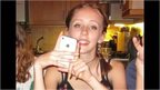 Alice Gross with her white iPhone 4 s