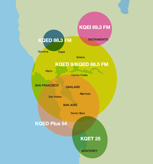 KQED Coverage Map