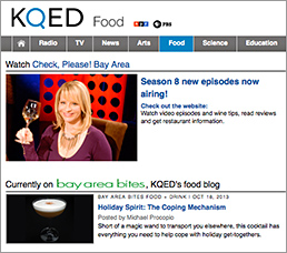 KQED.org Food Home Page