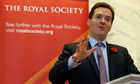 George Osborne speaks at the Royal Society