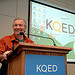 Jacques Pepin at the KQED Staff meeting