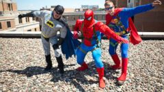 PHOTO: Most days, these men are normal guys. But on Wednesday, they were superheroes.