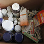 Surplus and expired drugs collected during the DEA's fourth National Prescription Drug Take-Back Day. New research suggests it might be better for the environment to dispose of drugs in household trash.