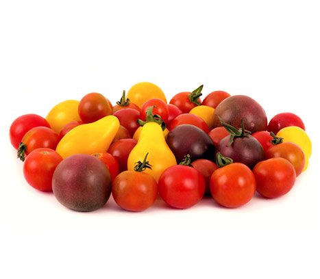 Our colorful medley of carefully selected tomato cultivars provide a riot of color and flavor. Seriously sweet, overwhelmingly juicy and staggeringly fresh, they’ll have you coming back for more. Always vine-ripened and harvested by hand.