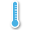 full blue thermometer