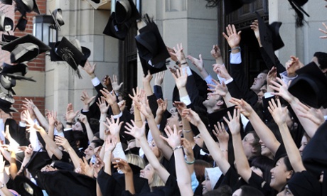 Students celebrate graduating. A scathing report, has called for an urgent review of the student loans system.