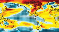 Decadal prediction: Map showing trends in sea surface temperature